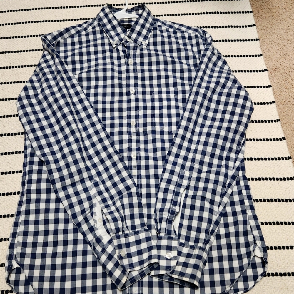 J.Crew Gingham Long Sleeve Shirt - Medium Slim